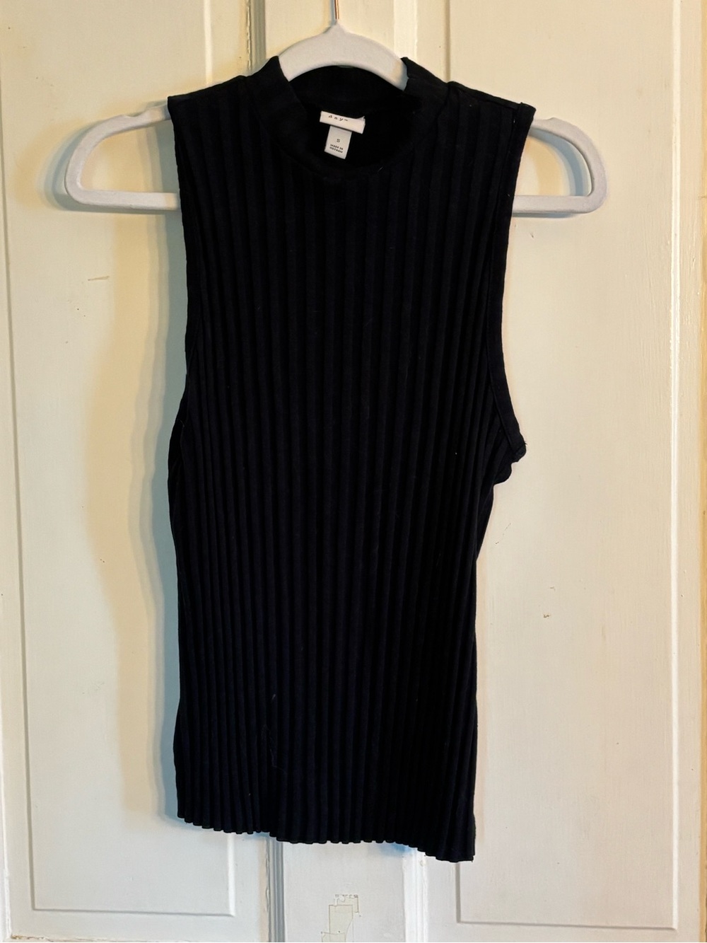 Sleeveless Ribbed Top - Black